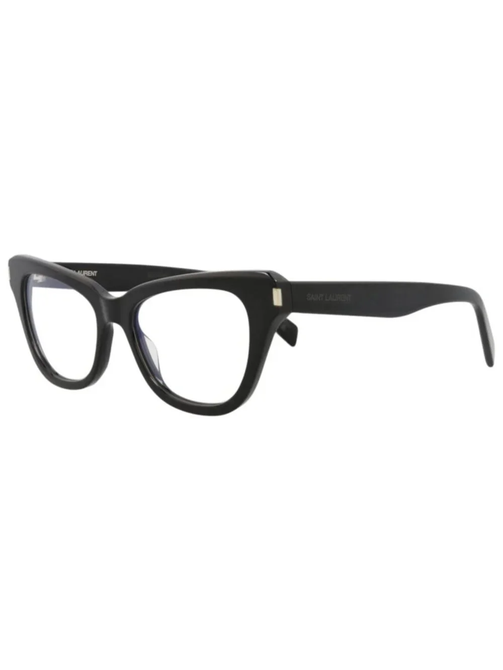 New Saint Laurent Women's Eyeglasses Cat Eye Acetate Frame Black Black